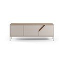 Komoda v dekore duba v krémovo-prírodnej farbe 150x55x35 cm Lilou – Marckeric