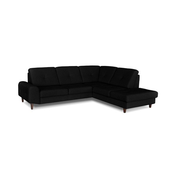 Čierna rohová rozkladacia pohovka Windsor & Co. Sofas Beta, pravý roh-image-2