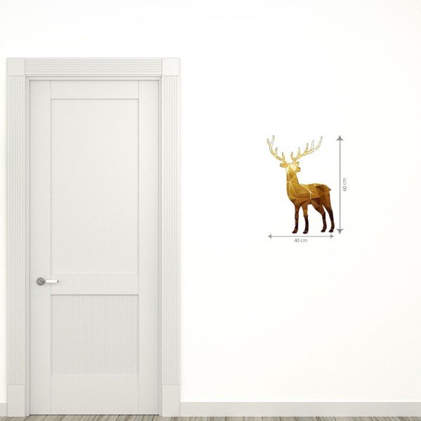 Vianočná samolepka Ambiance Deer Origami-image-2