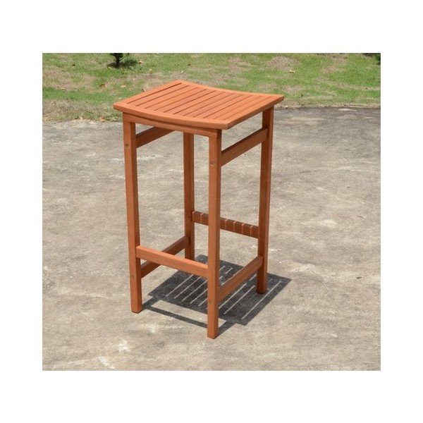 Hnedé drevené záhradné barové stoličky v súprave 2 ks Palmdale – Garden Pleasure-image-2