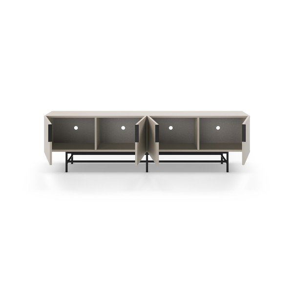 Krémový TV stolík 200x54,5 cm Eldia – Marckeric-image-2