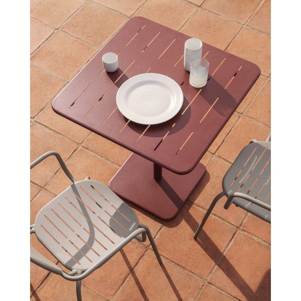 Oceľový záhradný jedálenský stôl 70x70 cm Brai – Kave Home-image-1