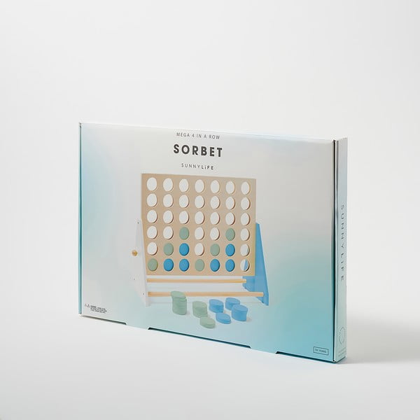 Spoločenská hra z masívneho borovicového dreva Sunnylife Four In a Row-image-1