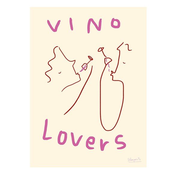 Plagát 50x70 cm Vino Lovers – Ruby Hughes – The Poster Club