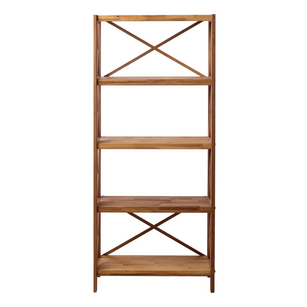 E-shop Regál z dubového dreva v prírodnej farbe 70x161 cm X-Shelf – Unique Furniture