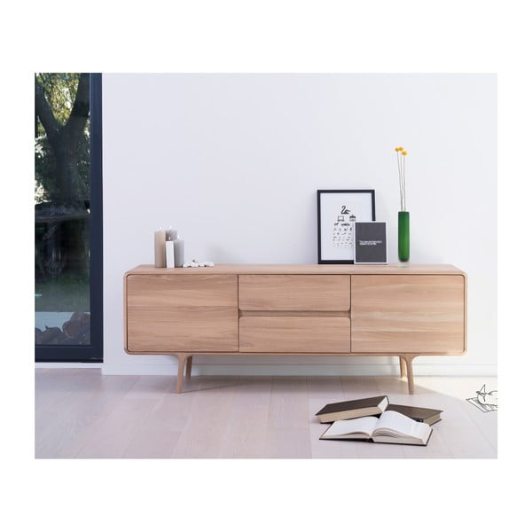 TV komoda z masívneho dubového dreva Gazzda Fawn-image-1