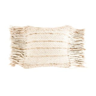 Béžový vankúš s výplňou Zuiver Fringe, 45 × 45 cm
