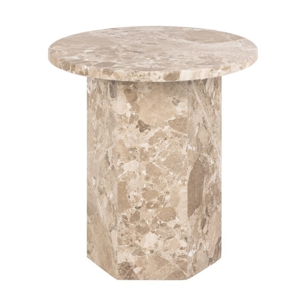 Mramorový okrúhly odkladací stolík ø 50 cm Naxos – Actona-image-4