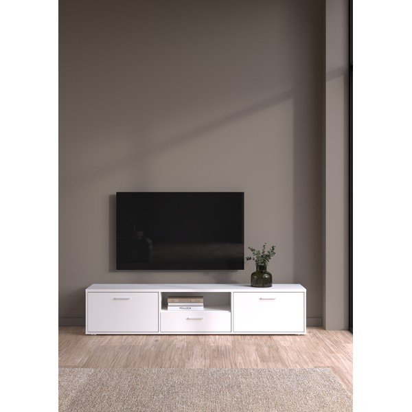 Biely TV stolík 177x38 cm Media – Tvilum-image-1