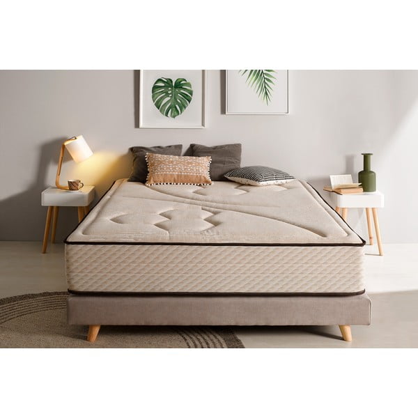 Tvrdý/stredne tvrdý penový obojstranný termoregulačný matrac 200x200 cm Tempus Gold – Moonia-image-4