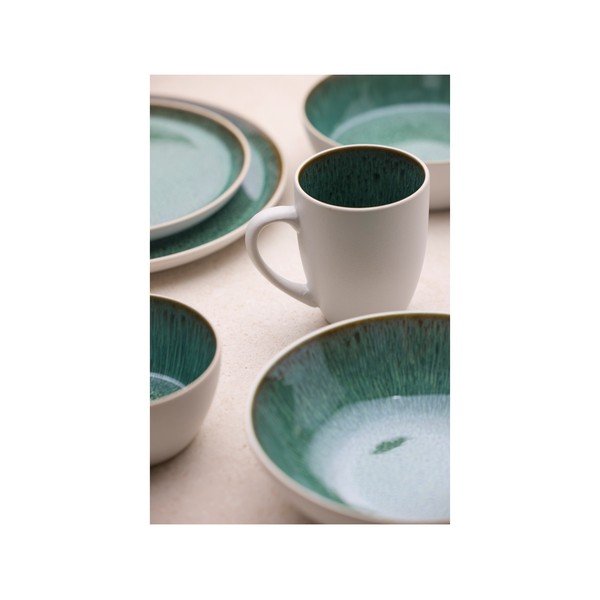 Biela/zelená miska z kameniny 400 ml Gastro White/Green – Bitz-image-2