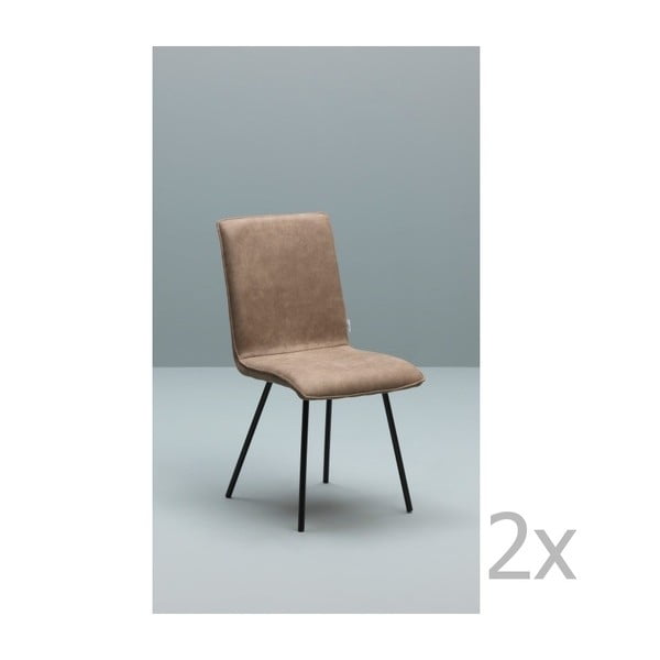 Sada 2 svetlohnedých stoličiek Design Twist Moen