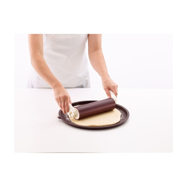 Hnedá okrúhla silikónová podložka na pizzu Lékué Pizza, ⌀ 36 cm-image-2