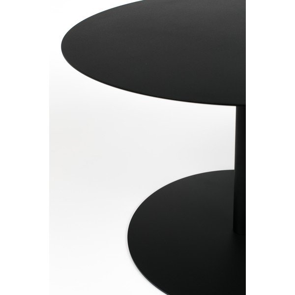 Čierny kovový okrúhly konferenčný stolík ø 60 cm Snow – Zuiver-image-3