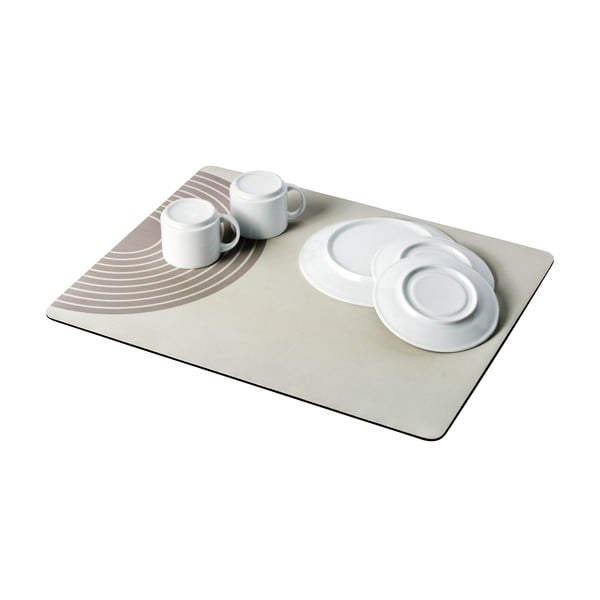 Béžová gumová odkvapkávacia podložka na riad 50x40 cm Dima – Wenko