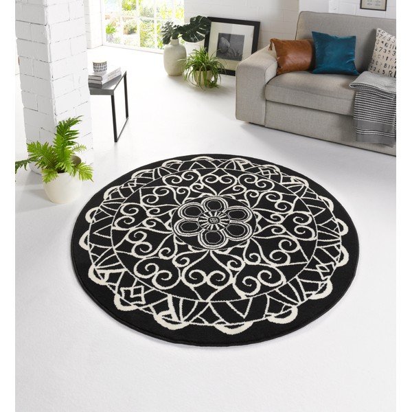 Čierny koberec Zala Living Capri, ø 140 cm-image-4