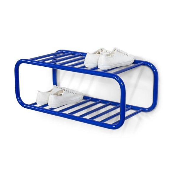 Modrá kovová závesná skrinka na topánky 72x28x35 cm Retro – Spinder Design-image-3