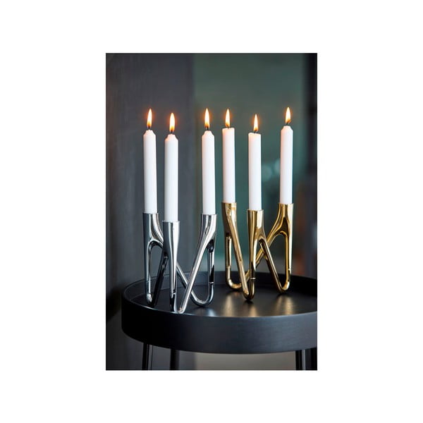 Svietnik v striebornej farbe Morsø Roots-image-1