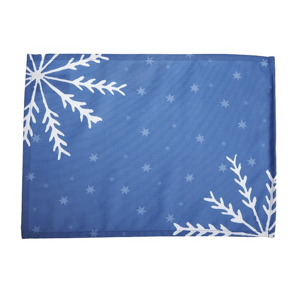 Súprava 2 modrých prestieraní s vianočným motívom Apolena Honey Christmas, 33 × 45 cm