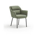 Zelené čalúnené jedálenské kreslo s podrúčkami Sadira – Teulat