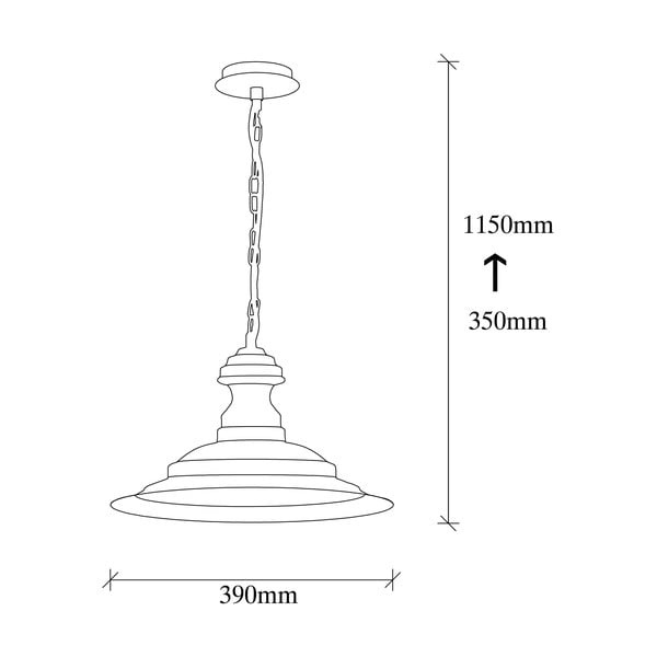Závesné svietidlo v bronzovej farbe s kovovým tienidlom ø 39 cm Obyla – Opviq lights-image-4