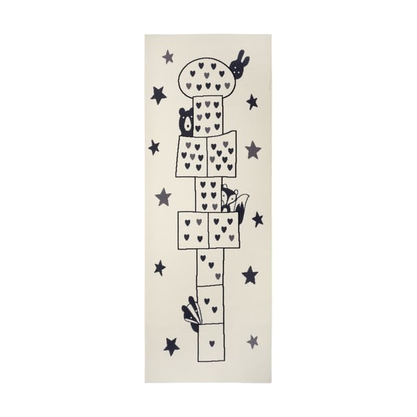 Detský krémovobiely koberec Hanse Home Adventures Jump, 100 x 250 cm