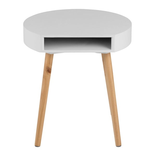 Biely odkladací stolík s priehradkou Actona Ela-image-1