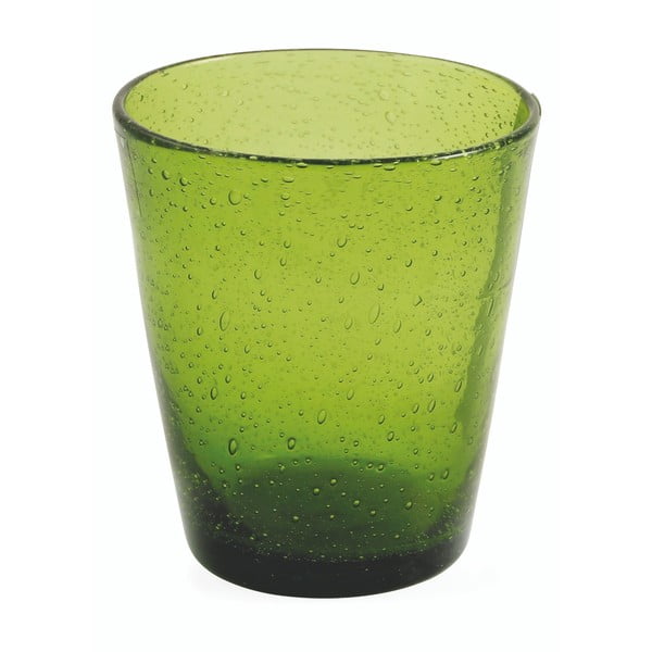 Sada 6 zelených pohárov z fúkaného skla Villa d'Este Cancun