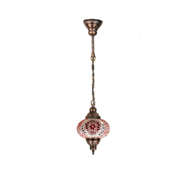 Sklenená ručne vyrobená závesná lampa Liviana, ⌀ 17 cm