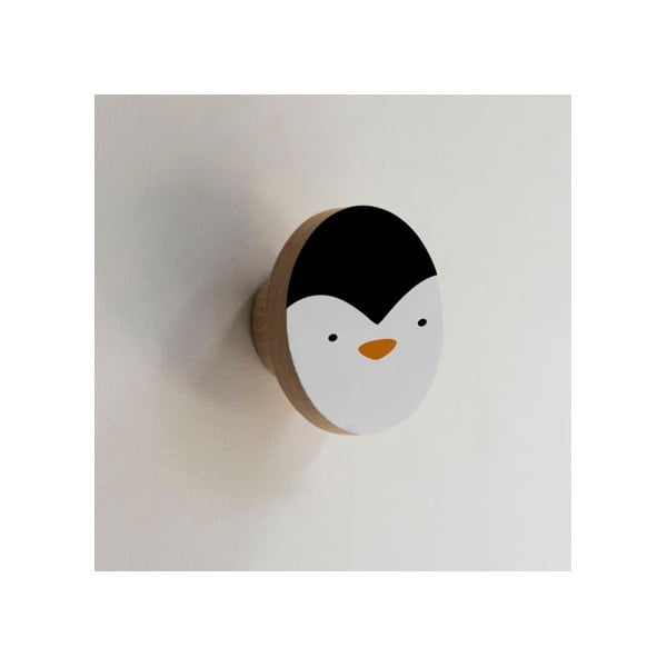 Drevený vešiak v tvare zvieraťa Little Nice Things Penguin
