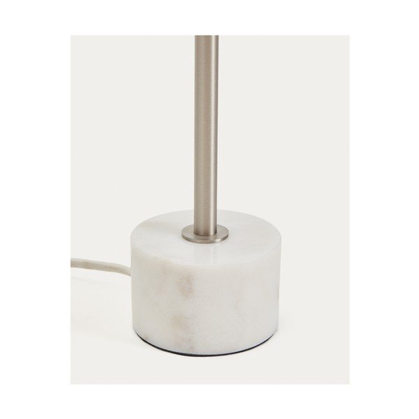 Kovová stolová lampa v striebornej farbe (výška  32,5 cm) Lynor – Kave Home-image-4