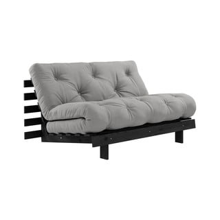 Rozkladacia pohovka so sivým poťahom Karup Design Roots Black/Grey