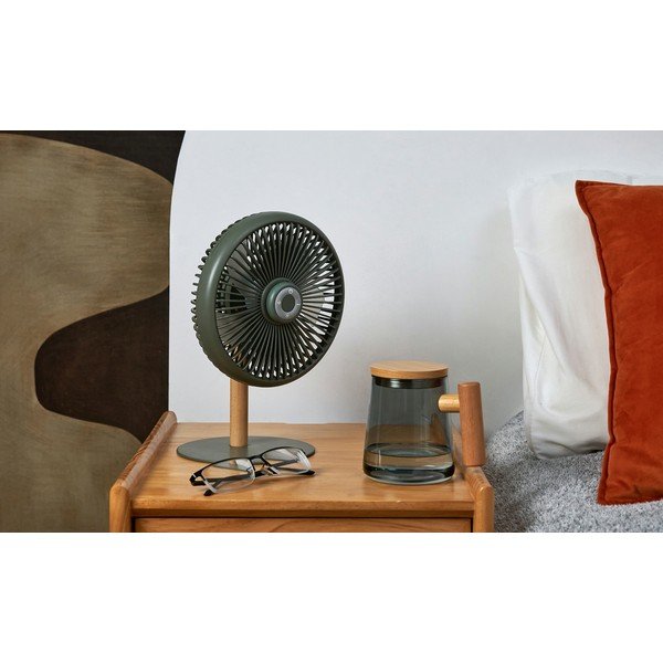 Zelená stolová lampa s ventilátorom na diaľkové ovládanie (výška 26 cm) Beyond – Gingko-image-3