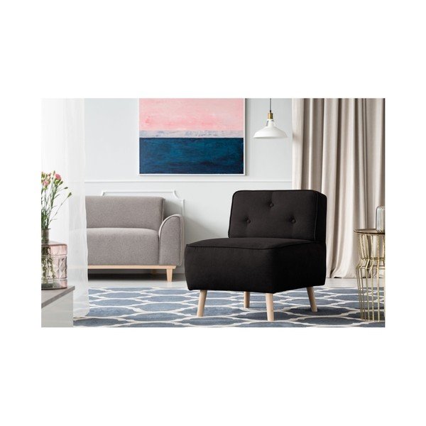 Čierne kreslo Kooko Home Lounge-image-1