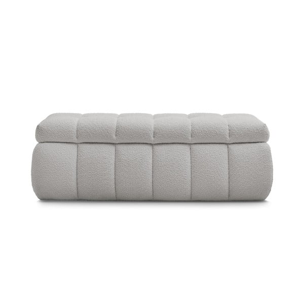 Svetlosivá lavica z textílie buklé Mont Blanc – Bobochic Paris-image-2