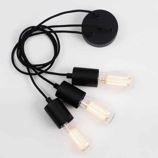 Čierne trojramenné závesné svietidlo Sotto Luce Cero Basic-image-4