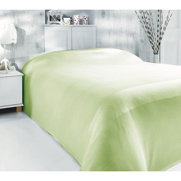 Zelený pléd cez posteľ Dream 200 × 220 cm