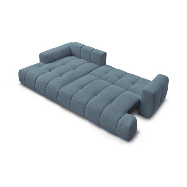 Modrá rozkladacia/s úložným priestorom rohová pohovka (ľavý roh/s leňoškou) Fuji – Bobochic Paris-image-4