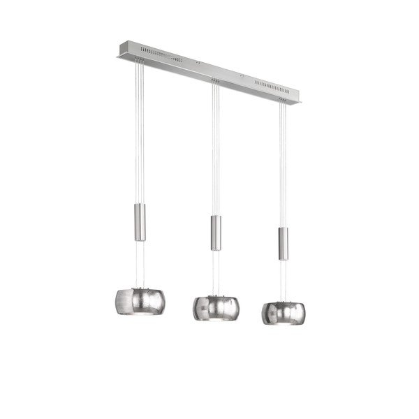 Kovové LED stmievateľné závesné svietidlo v striebornej farbe Colette – Fischer & Honsel