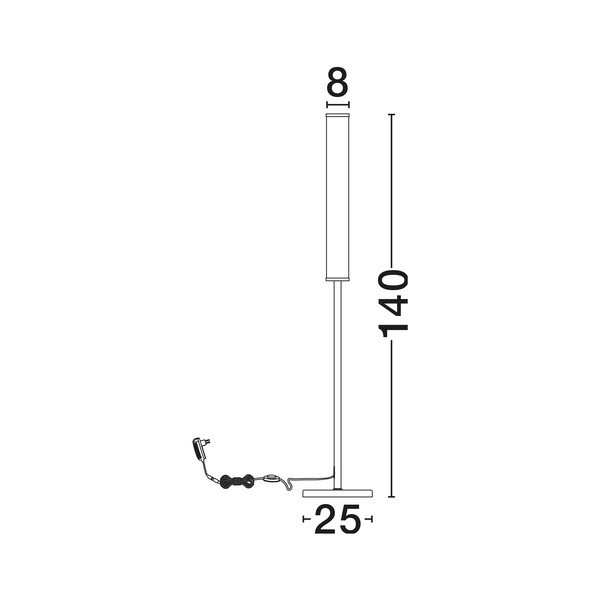 Biela/v mosadznej farbe LED stojacia lampa v dekore mramoru (výška  140 cm) Nolia – Nova Luce-image-2