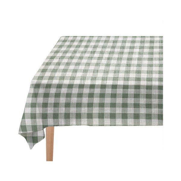 Obrus Really Nice Things Lino Green Vichy, 140 x 200 cm