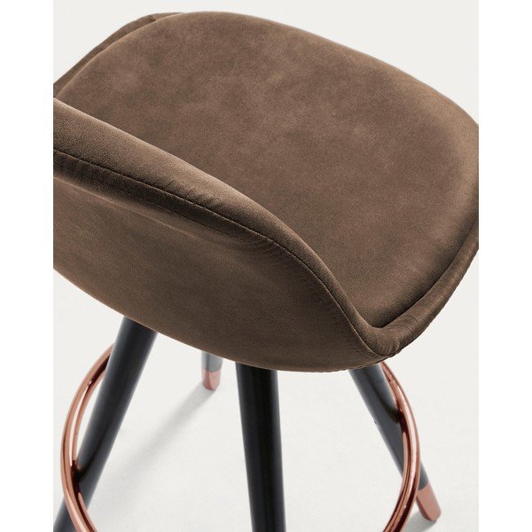 Hnedá barová stolička (výška sedadla 75 cm) Slad – Kave Home-image-3