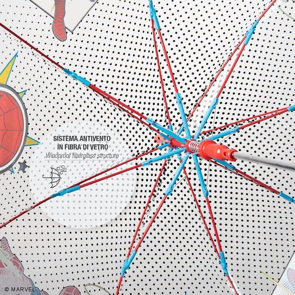 Transparentný detský dáždnik odolný proti vetru Ambiance Spiderman Marvel, ⌀ 74 cm-image-1