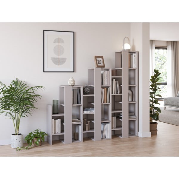 Sivobéžový regál 158x151 cm Anissa – Marckeric-image-1