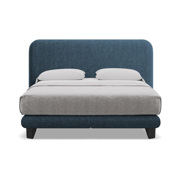 Modrá boxspring posteľ 140x200 cm Ilima – Makamii-image-2