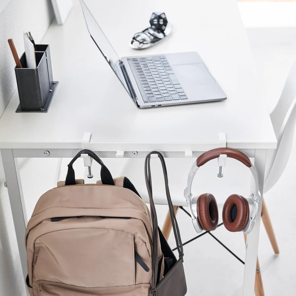 Matne biely nastaviteľný oceľový háčik Tower – YAMAZAKI-image-1