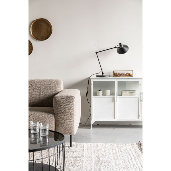 Čierna stolová lampa s kovovým tienidlom (výška 70 cm) Jona – White Label-image-3