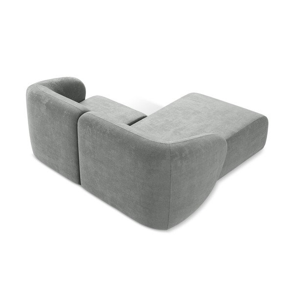 Sivá ženilková rohová pohovka (ľavý roh/s leňoškou) Lani – Makamii-image-3