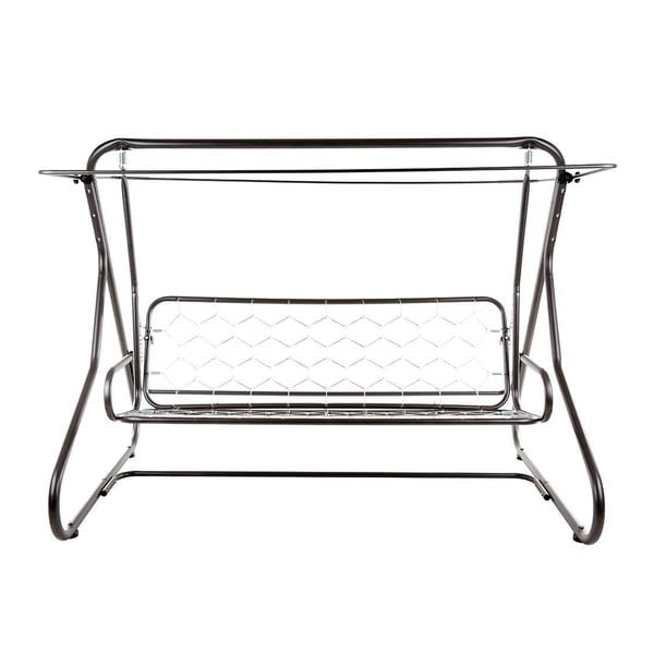 Sivá kovová záhradná hojdačka Milano – Dajar-image-2