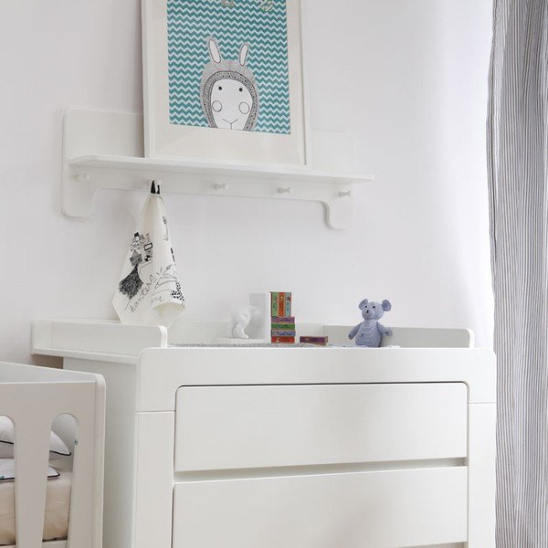 Biela nástenná polička Pinio Moon-image-1